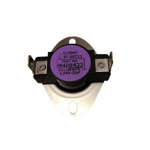 thumbnail interactive-video image 1 of OEM Violet Thermostat 340F (M409433) – For Huebsch, Speed Queen & Ipso Dryers 1 of 2