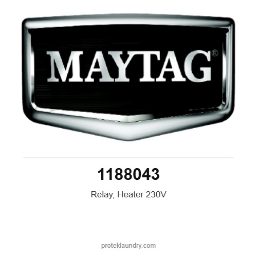 Maytag 1188043 Relay, Heater 230V - for Maytag MDE20 dryer