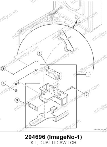 Als 204696 Kit, Dual Lid Switch