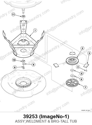 Alliance 39253 Short Weldment and Bearing Assembly