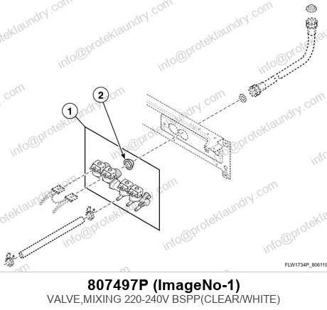 Als 807497P Valve,mixing 220-240V Bspp(clear/white)