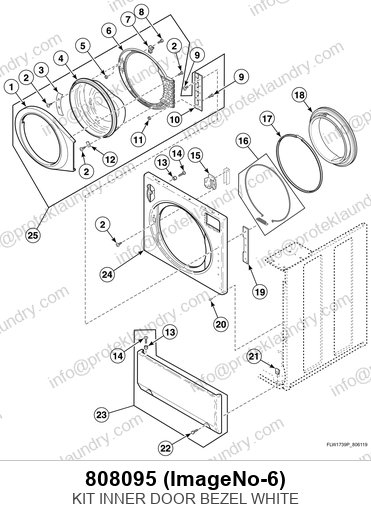 Als 808095 Kit Inner Door Bezel White