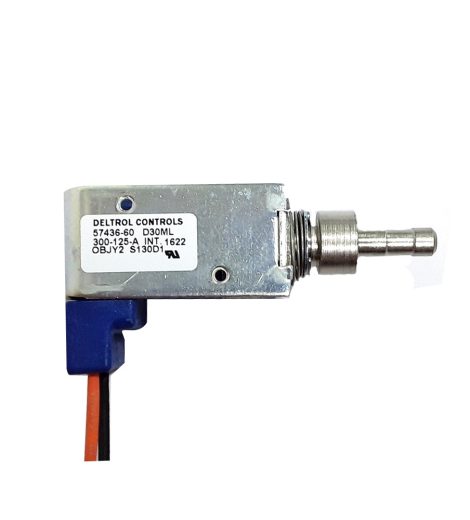Image A0-E015-018 Solenoid Door Lock 24VDC, Complete - commercial and industrial laundry equipment spare part