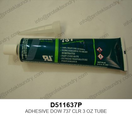 Als D511637P Adhesive Dow 737 Clr 3 Oz Tube