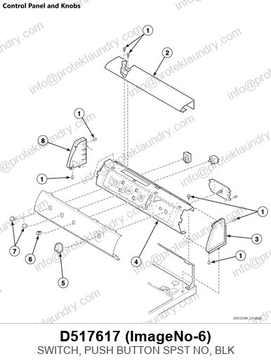 Alliance D517617 Push Button Switch SPST Normally Open, Black