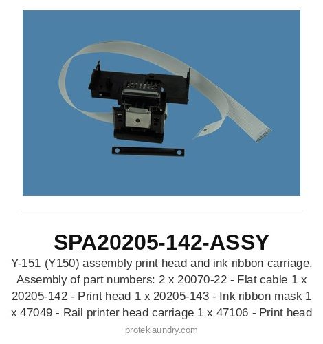 Thermopatch SPA20205-142-ASSY Y-151 (Y-150) assembly, print head and ink ribbon carriage - for Thermopatch Y-151 garment tag marking and heat sealing machine