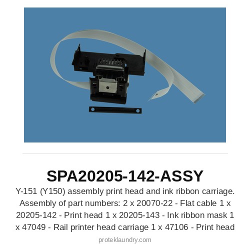 Thermopatch SPA20205-142-ASSY Y-151 (Y-150) assembly, print head and ink ribbon carriage - for Thermopatch Y-151 garment tag marking and heat sealing machine