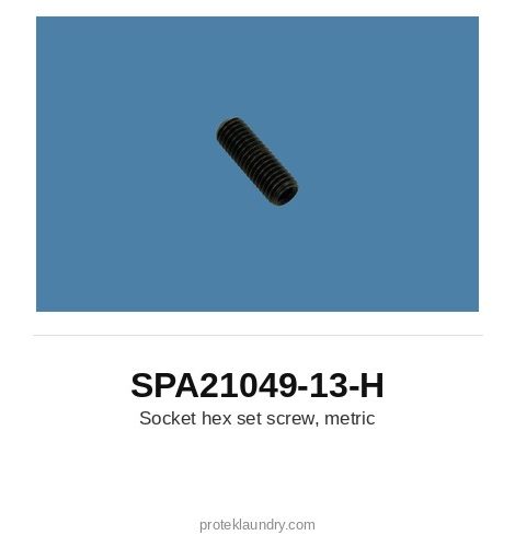 Thermopatch SPA21049-13-H Socket hex set screw, metric - for Thermopatch Y-151 garment tag marking and heat sealing machine