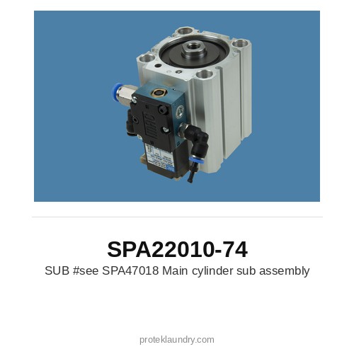 Thermopatch SPA22010-74 Main cylinder sub assembly (see SPA47018) - for Thermopatch Y-151 garment tag marking and heat sealing machine