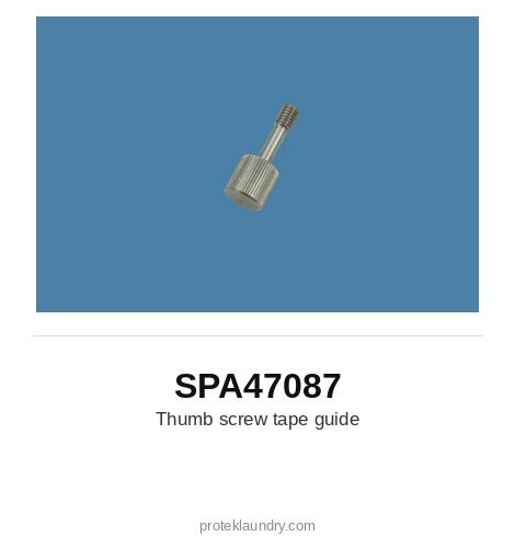 Thermopatch SPA47087 Thumb screw, tape guide - for Thermopatch Y-151 garment tag marking and heat sealing machine