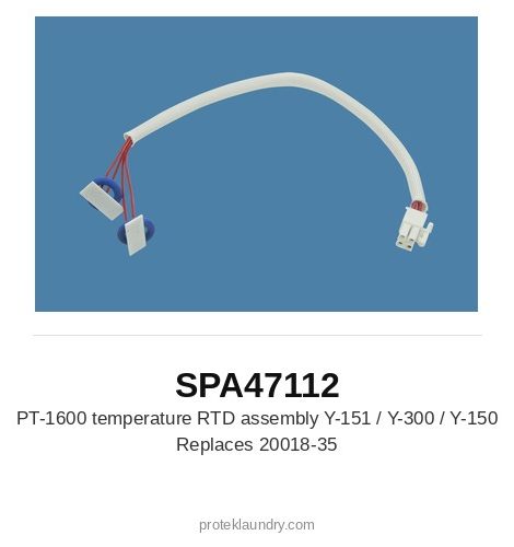 Thermopatch SPA47112 PT-1600 temperature RTD assembly Y-151 / Y-300 / Y-150 - for Thermopatch Y-151 garment tag marking and heat sealing machine