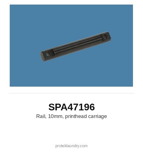 Thermopatch SPA47196 Rail, 10mm, print head carriage - for Thermopatch Y-151 garment tag marking and heat sealing machine