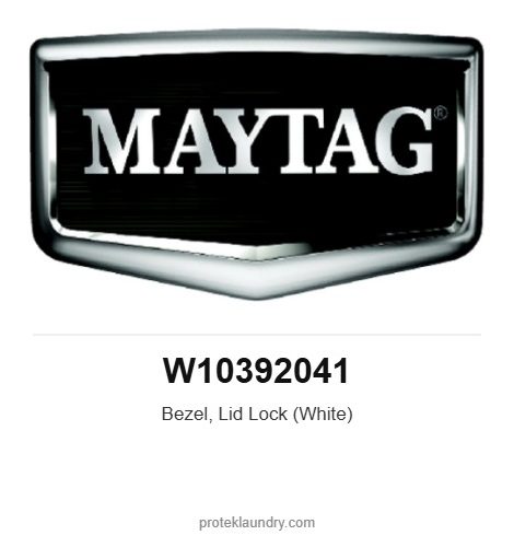 Maytag W10392041 Bezel, Lid Lock (White) - for Maytag MAT20/MAT23 washer