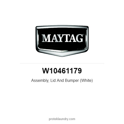 Maytag W10461179 Assembly, Lid And Bumper (White) - for Maytag MAT20 washer