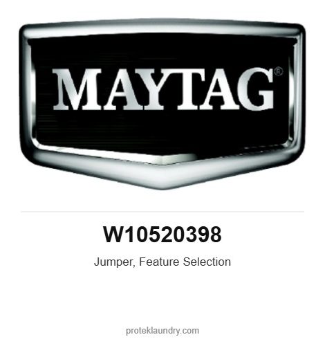 Maytag W10520398 Jumper, Feature Selection - for Maytag MAT20 washer