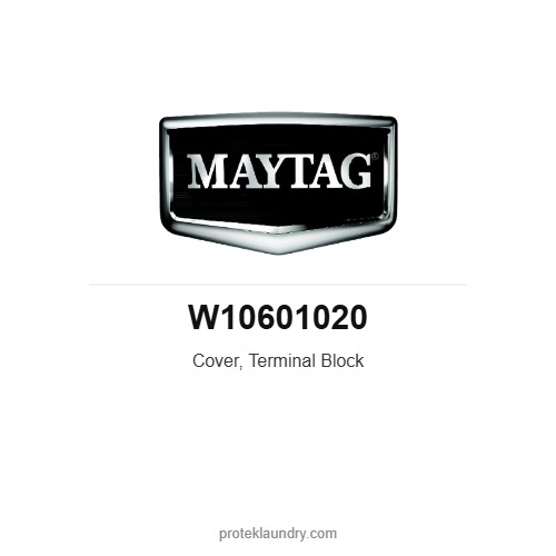Maytag W10601020 Cover, Terminal Block - for Maytag MDE20 dryer