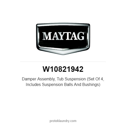 Maytag W10821942 Damper Assembly, Tub Suspension (Set Of 4, Includes Suspension Balls And Bushings) - for Maytag MAT20 washer