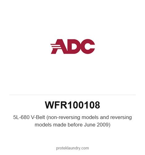 ADC WFR100108 5L-680 V-Belt (non-reversing models and reversing models made before June 2009) - American Dryer commercial tumble dryer spare part