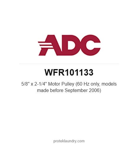 ADC WFR101133 5/8" x 2-1/4" Motor Pulley (60 Hz only, models made before September 2006) - American Dryer commercial tumble dryer spare part