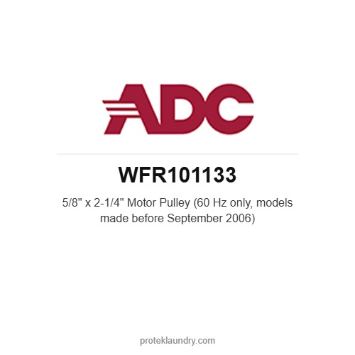 ADC WFR101133 5/8" x 2-1/4" Motor Pulley (60 Hz only, models made before September 2006) - American Dryer commercial tumble dryer spare part