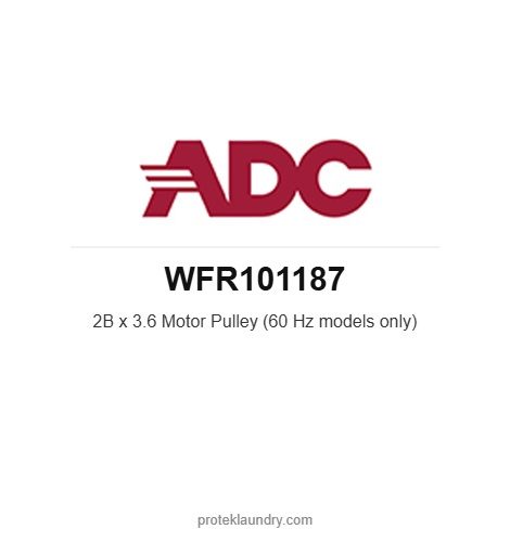 ADC WFR101187 2B x 3.6 Motor Pulley (60 Hz models only) - American Dryer commercial tumble dryer spare part