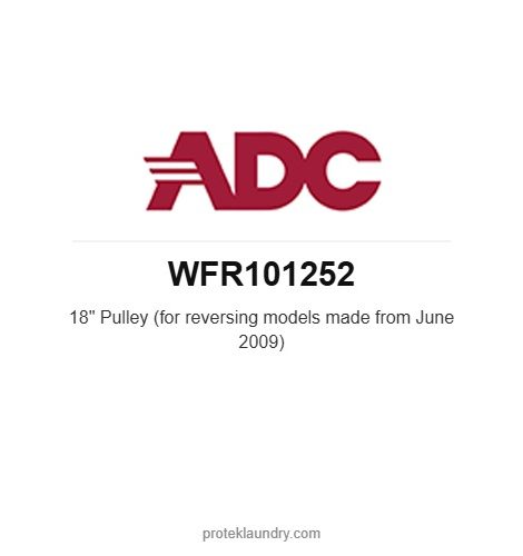 ADC WFR101252 18" Pulley (for reversing models made from June 2009) - American Dryer commercial tumble dryer spare part