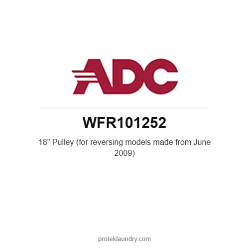 ADC WFR101252 18" Pulley (for reversing models made from June 2009) - American Dryer commercial tumble dryer spare part