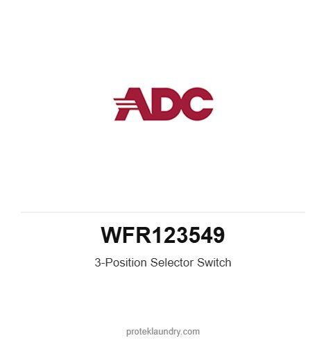 ADC WFR123549 3-Position Selector Switch - American Dryer commercial tumble dryer spare part