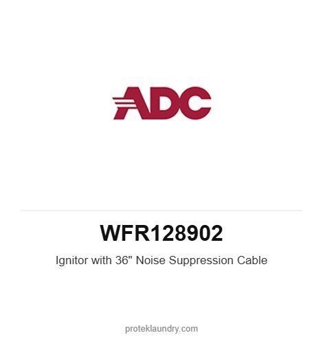 ADC WFR128902 Ignitor with 36" Noise Suppression Cable - American Dryer commercial tumble dryer spare part