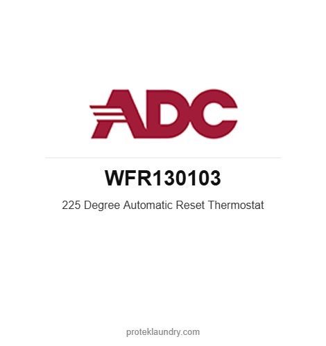 ADC WFR130103 225 Degree Automatic Reset Thermostat - American Dryer commercial tumble dryer spare part