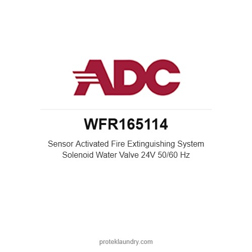 ADC WFR165114 Sensor Activated Fire Extinguishing System Solenoid Water Valve 24V 50/60 Hz - American Dryer commercial tumble dryer spare part
