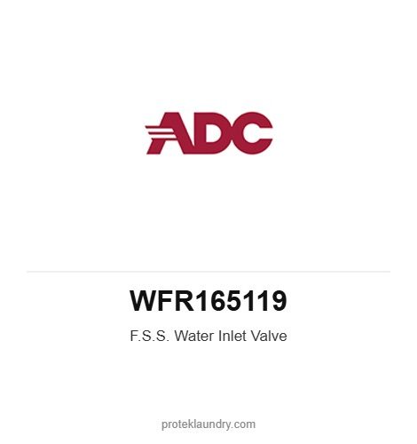 ADC WFR165119 F.S.S. Water Inlet Valve - American Dryer commercial tumble dryer spare part