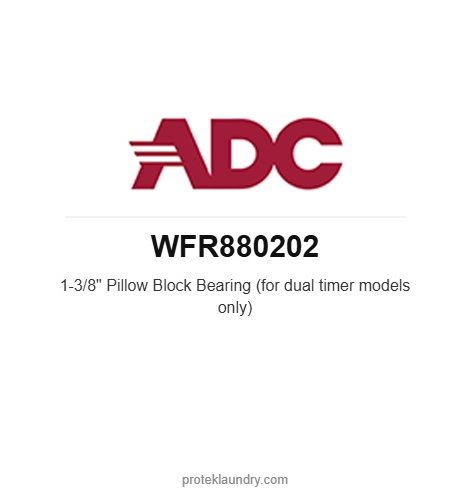 ADC WFR880202 1-3/8" Pillow Block Bearing (for dual timer models only) - American Dryer commercial tumble dryer spare part