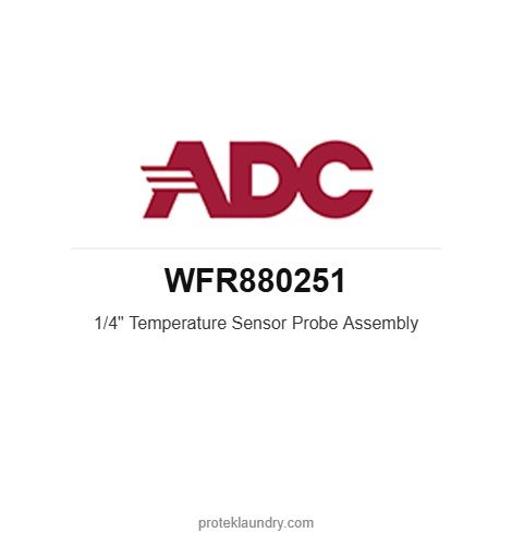 ADC WFR880251 1/4" Temperature Sensor Probe Assembly - American Dryer commercial tumble dryer spare part