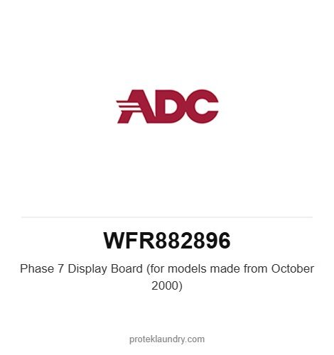 ADC WFR882896 Phase 7 Display Board (for models made from October 2000) - American Dryer commercial tumble dryer spare part