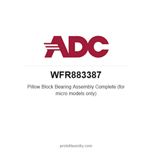 ADC WFR883387 Pillow Block Bearing Assembly Complete (for micro models only) - American Dryer commercial tumble dryer spare part