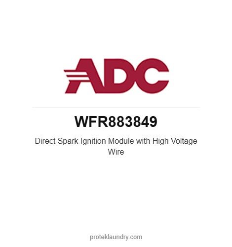 ADC WFR883849 Direct Spark Ignition Module with High Voltage Wire - American Dryer commercial tumble dryer spare part