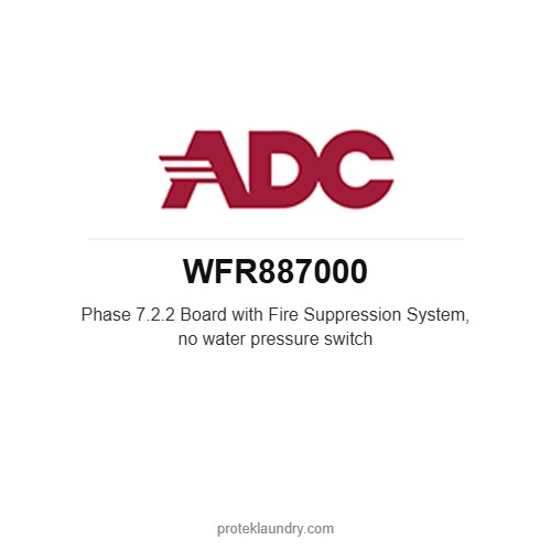 ADC WFR887000 Phase 7.2.2 Board with Fire Suppression System, no water pressure switch - American Dryer commercial tumble dryer spare part