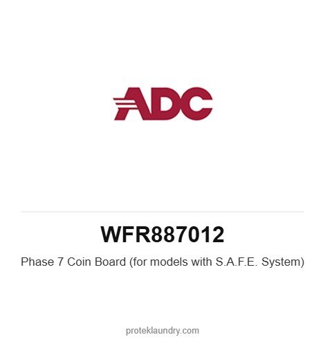ADC WFR887012 Phase 7 Coin Board (for models with S.A.F.E. System) - American Dryer commercial tumble dryer spare part