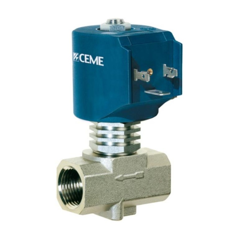 Ceme Solenoid Steam Valve 9015TE021NC77, 3/4", Teflon, 230V 50/60Hz