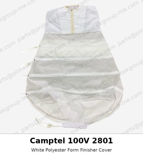 Camptel 100V 2801 White Polyester Form Finisher Cover - press pad / cover