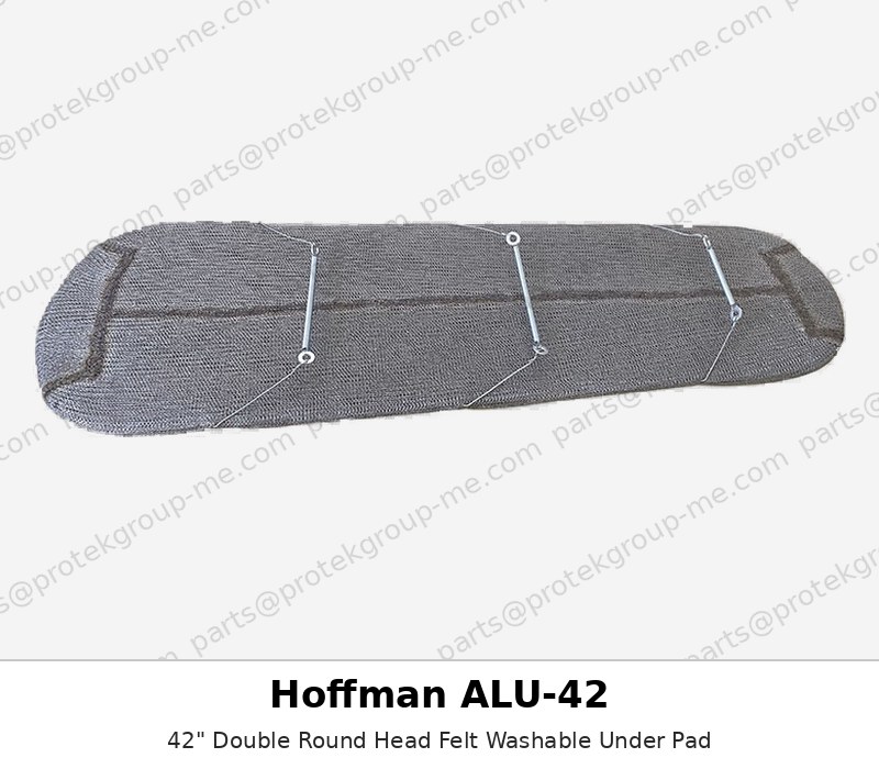 Hoffman ALU-42 42" Double Round Head Felt Washable Under Pad - press pad / cover
