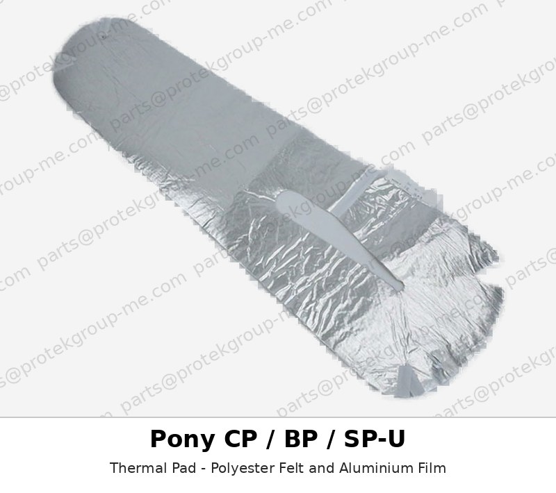 Pony CP / BP / SP-U Thermal Pad - Polyester Felt and Aluminium Film - press pad / cover