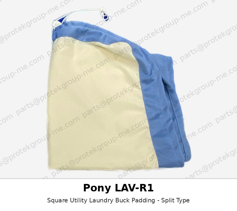 Pony LAV-R1 Square Utility Laundry Buck Padding - Split Type - press pad / cover