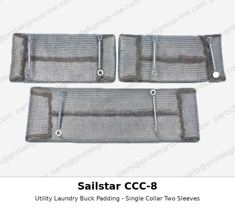 Sailstar CCC-8 Utility Laundry Buck Padding - Single Collar Two Sleeves - press pad / cover
